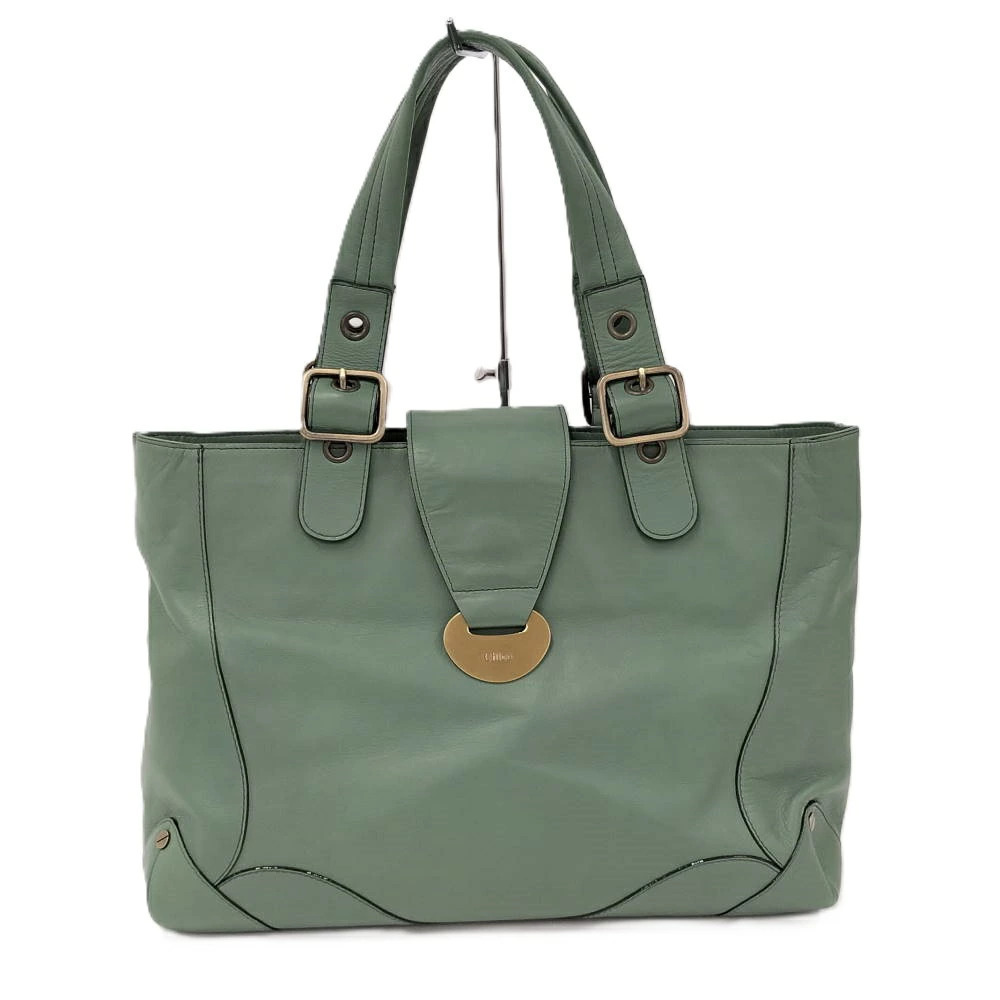 Chloe leather handbag buckle handles Leather Green